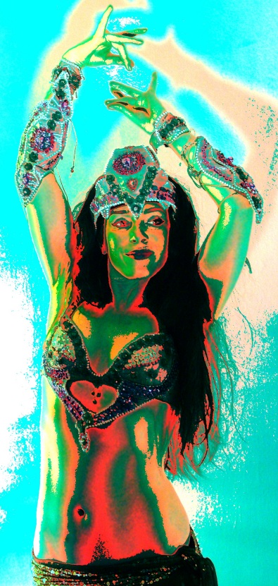 Physchedelic modifications of studio photo of belly dancer - no 05